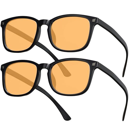 Image of livho 2 Pack Blue Light Blocking Glasses, Computer Reading /Gaming /TV /Phones Glasses for Women Men,Anti Eyestrain & UV Glare