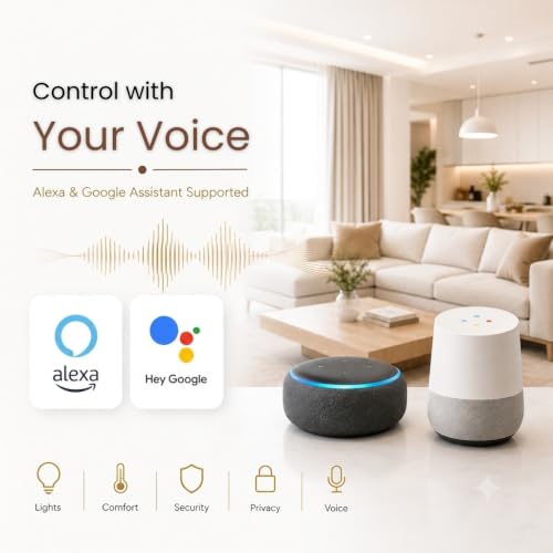Image of Olira Smart Touch Switch, 6 Light Load with Fan Speed Control, Black | Wi-Fi Enabled, Master Switch, 6A Socket, Fan Load Control, Glass Finish Panel