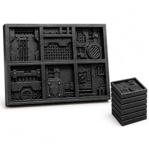 Image of Dry Brush Palette for Miniature Painting 6 Texture Dry Brush Plate