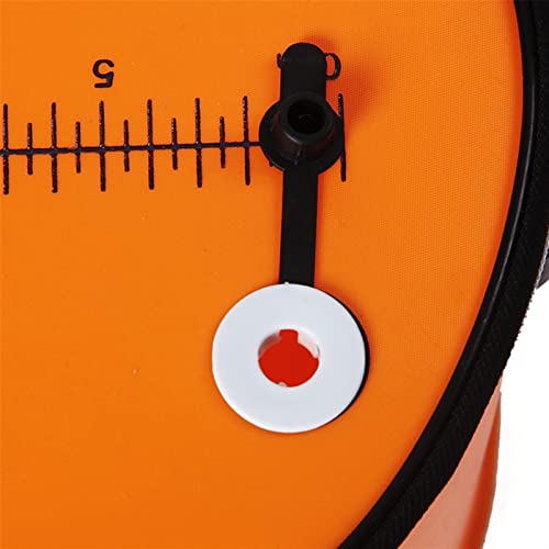 Cubo de pesca plegable naranja con correa ajustable para hombro de camping 4