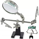 Retoo Löthilfe dritte Hand mit 2,5X Lupe und 2 helfende Hände, Lötstation mit...
