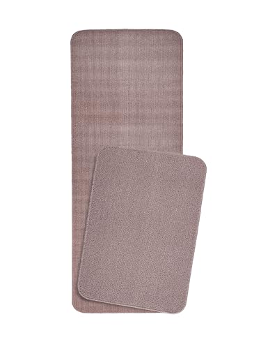 Image of SARAL Home Multiuse Combo Pack of 2Pc | Polyester Door Mat 45x60 & Runner Floor Mat 43x120| Anti-Skid | Quick Drying | Soft Water Absorbent | Home, Bathroom, Kitchen, Bedroom | Modern Design