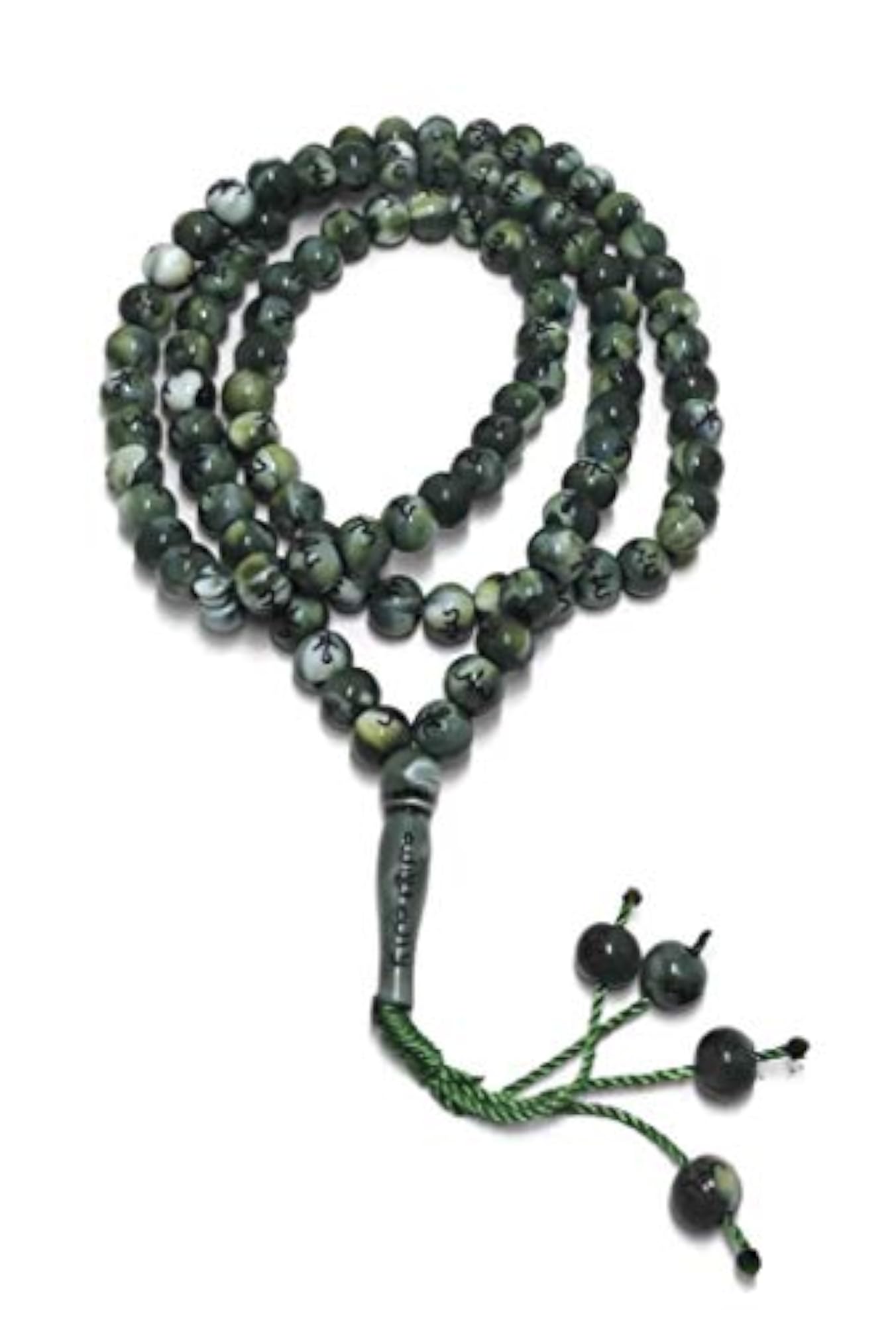 Tasbih 99 Rosary Beads with Allah Muhammad Names Engraved