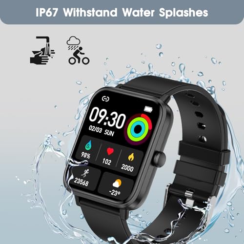 Fttmwtag Smart Watch For Android Iphone-Call Receive/Dial/Read Message/Ai Control-1.83 Inch Hd Screen-Ip67 Waterproof Fitness Smartwatch-Blood Pressure/Heart Rate/Spo2/Sleep Monitor-Sport Tracker For Women Men thumb #4