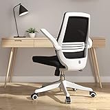 SIHOO Ergonomic Office Chair, Swivel Desk Chair Height Adjustable Mesh Back Computer Chair with Lumbar Support, 90° Flip-up Armrest (Black)