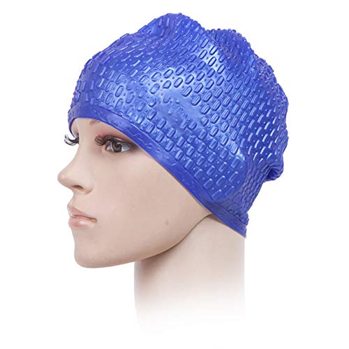 Elastic Swimming Cap Unisex Long Hair Bub Caps Protect Ear Wrap Waterproof for Women Men Swim