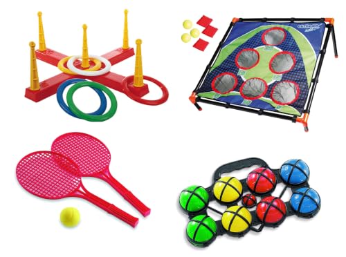 Outdoor Spiele Set für Draußen Wurfspiel Boccia Kegeln UVM Garten Spielzeug