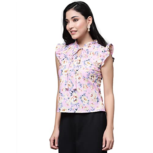 Image of OOMPH! Women's Crepe Floral Relaxed Fit Shirt