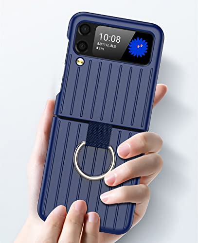 Coque Samsung Z Flip 3抗摔紫色手机壳带指环扣防刮薄款保护套