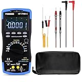 HTLNUZD HP-770D-C Digital Multimeter 40000 Counts True RMS Auto Range, Measures AC/DC Voltage, Current, Resistance, Capacitance - Professional Electrical Tester for Home, Industrial & DIY Use