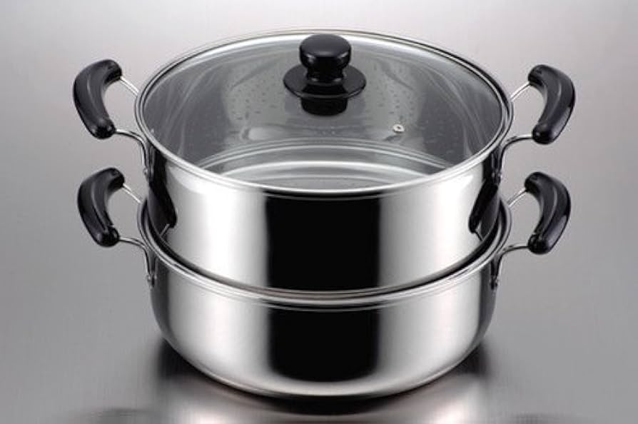 Amazon｜ワコートレーディング だんらん ステンレス製 ガラス 蓋 付2段