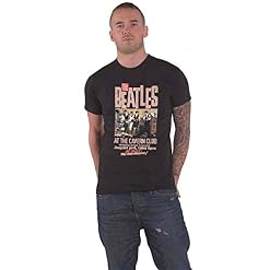 Rock Off officially licensed products The Beatles T Shirt Cavern Club Live 63 Nouveau Officiel Homme Noir - Les Beatles, Paul McCartney, John Lennon, RIngo Starr, George Harrison