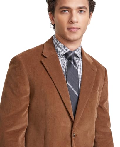 Tommy Hilfiger Mens Modern fit Corduroy Suit Jacket Blazer 42 L Brown Solid2
