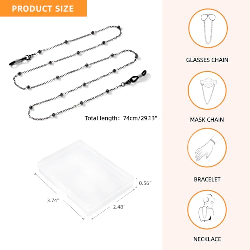 Image of Eyeglass Chain for Women Stylish,Stainless Steel Glasses Strap for Men Women,Eye Glasses Holders Around Neck