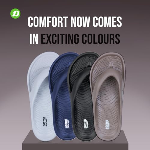 Image of DOCTOR EXTRA SOFT Men's Classic Casual Thong Slippers With Cushion Footbed For Adult|Comfortable & Lightweight|Stylish & Anti-Skid|Waterproof & Everyday Indoor Outdoor Flip Flops Gents & Boys D-506