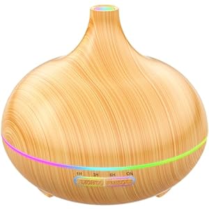 Aroma Diffuser for Essential Oil Large Room,Office Essential Oil Diffusers for Home Kids, Cool Mist humidifier for Bedroom Quiet with Ambient Light,Waterless Auto Off Aromatherapy, 1 count, pack of 1