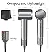 Treepai Hair Dryer Negative Ionic Blow Dryers High Speed Hairdryer Lightweight/Low Noise/Thermo-Control with Magnetic Nozzle for Women Men Home Travel (Pearl White) (Grey)