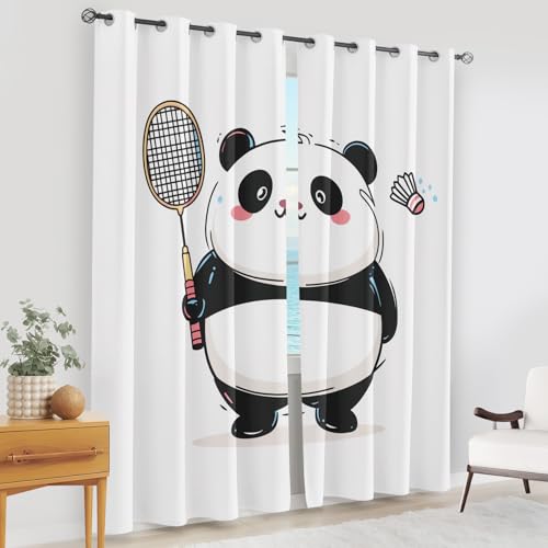 Rideau thermique isolant motif panda mignon 3D occultant - 3