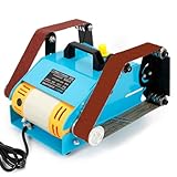 Konfiur Bandschleifer, 950W Tischbandschleifer Doppelbandschleifer 6000rpm Elektrischer Messerschärfer Polier-Schleifschärfer, für die Messerherstellung Holzbearbeitung