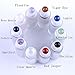 10ml Roll On Bottle For Essential Oils,10 Pack Clear Glass Roller Bottles With Natural Crystal Gemstone Roller Balls Top,Bamboo Lid,Thick Glass Essential Oil Bottles-Healing Crystal Chips Inside