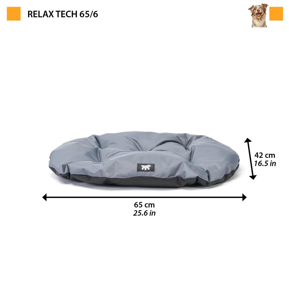 Ferplast Medium Dog Bed Scratch Resistant Dog Mattress Waterproof Cushion Washable Pet Mat 65 x 42 x 3 cm.Grey - Image 2