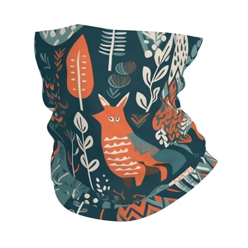 Neck Gaiter Face Mask UV Protector Scarf Breathable Windproof Face Cover Scandinavian Animals Balaclava Summer Cooling Gator Cover Seamless Bandana Head Wrap for Men Women
