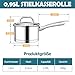 HaWare Stielkasserolle, 14cm Edeastahl Klein Milchtopf Topf Induktion mit Glasdeckel, 0,95L Kochtopf Kasserolle mit 3-Lagen Boden für alle Herdarten, Gesund & Unbeschichtet, Spülmaschinenfest