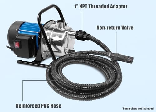 FLUENTPOWER 13-ft x 1" Suction Hose with Foot Valve and Threaded Adapter by FLUENTPOWER - Used condition - Image 6