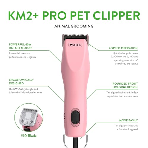 image for Wahl Pro Animal KM2+ Corded Clipper - Pet Clippers for Cats, Dogs & Ho