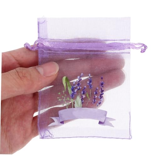 Bolsas de Malla con Cordón Lavanda UKCOCO 20pcs miniatura 3