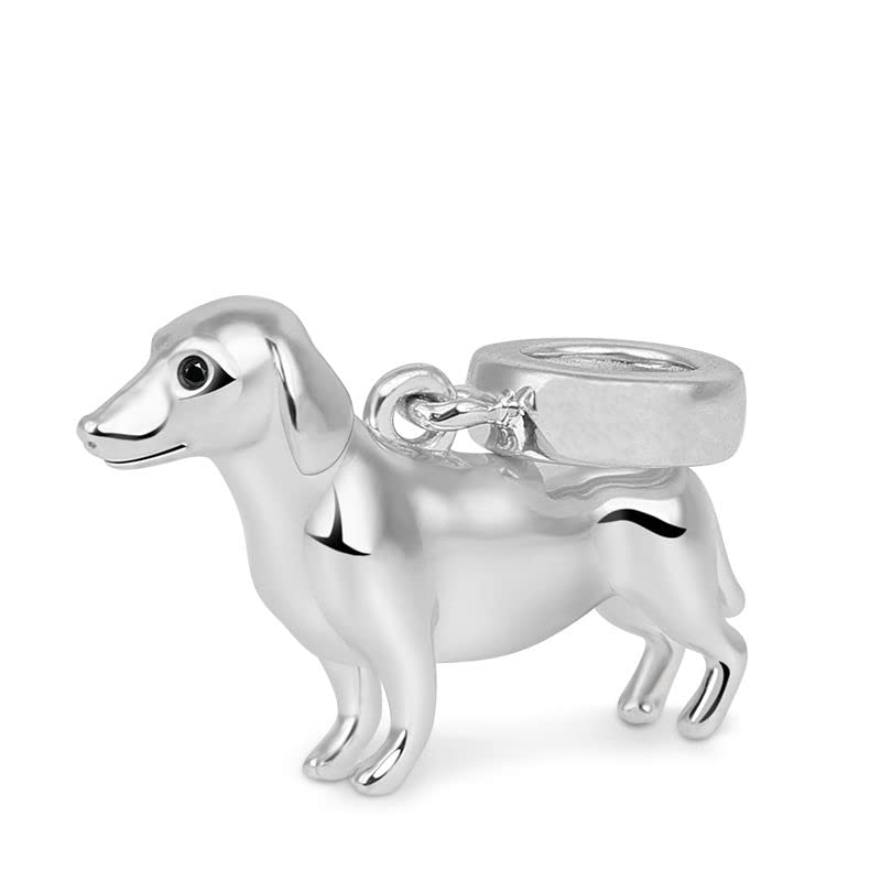 Dachshund Dog Dangle Charm Fit Women Bracelet Necklaces Fashion Gifts 925 Sterling Silver DIY Jewelry3