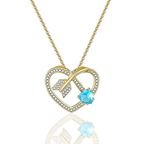 Collier cœur fléché argent S925 le cadeau d'amour idéal