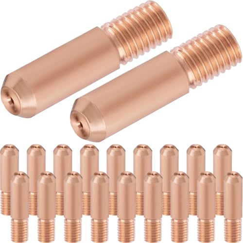 Image of EATBALE MIG MAG 0.6/0.8 mm Mini Contact Tip for Binzel Style Welding Torch M5 Thread MB10 SB10 HP10 DL Welding Gun Conductive Tip Replacement Parts for Hobby Welder Accessories Kit(20 Pk)