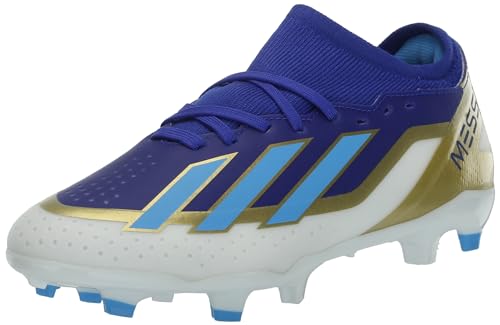 adidas Unisex X Crazyfast League Firm Ground Sneaker, Lucid Blue/Blue Burst/White, 10.5 US Men