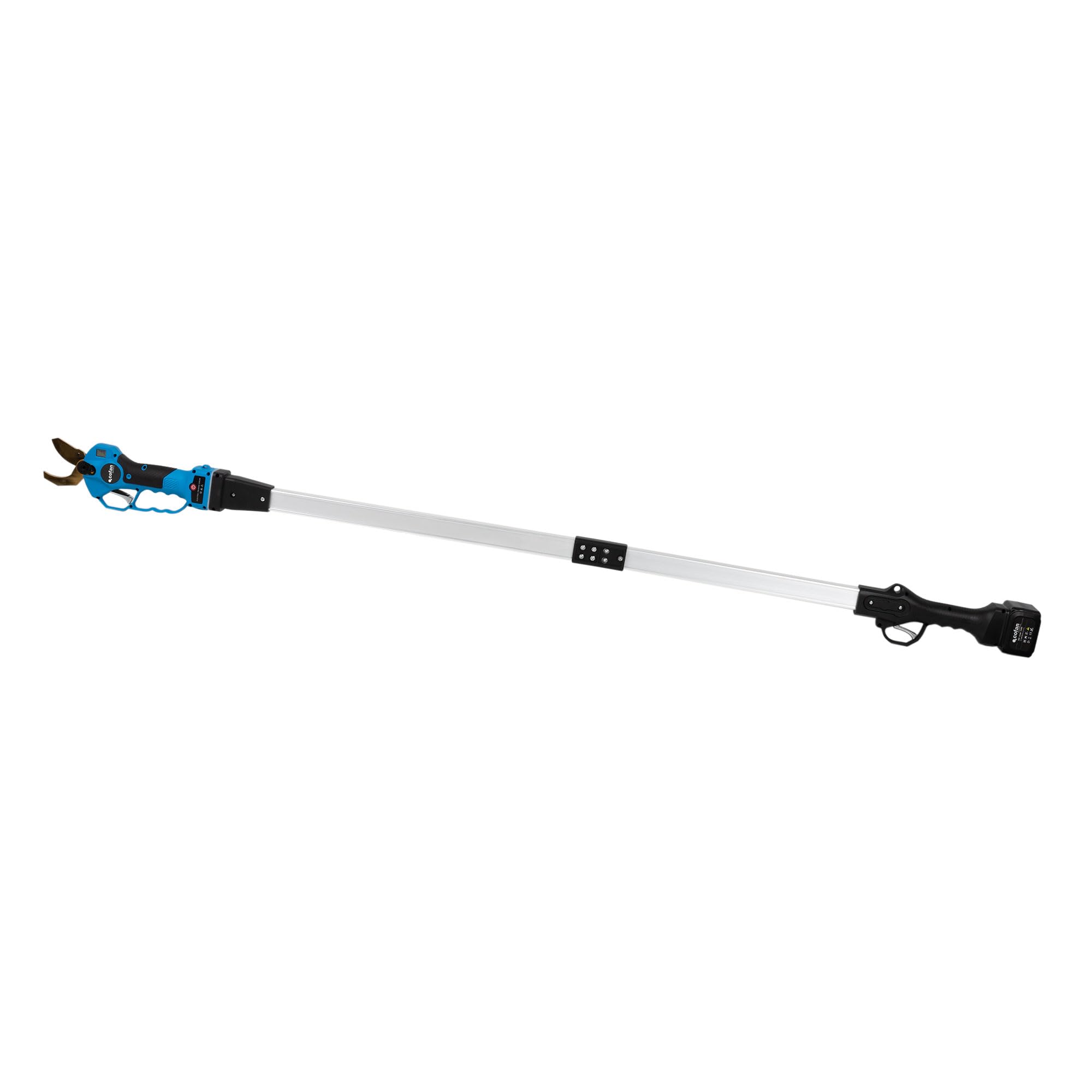 Cofan Kit Completo de Tijeras de Poda Eléctrica con Pértiga Extensible de 130 cm | Ideal para poda de árboles y cosechas con inaccesibilidad