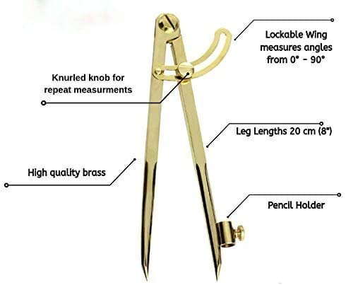 Liquidraw Locking Wing Divider Compass 8" - Image 2