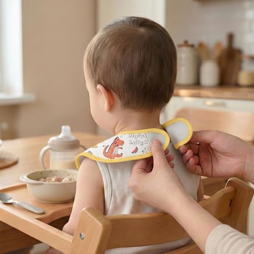 CIVARUA KIDS 3-Pack Baby Feeding Bibs | Waterproof Stain-Resistant 3D Food Catcher, Soft Lightweight Design for Baby-Led Weaning, Infants & Toddlers 3-24 Months Digger Dinosaur — view 3