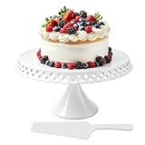 porcelaine ajouree Fonctionnalité polyvalente : au-delà de servir de présentoir à gâteau, cette pièce de présentation en céramique blanche sert également de présentoir à cupcakes, de desserts/bonbons/biscuits ou de plateau de service de fruits. Idéal pour les goûters, les réceptions de mariage, les cérémonies de remise de diplôme, les fêtes d'anniversaire, les baptêmes, les réunions de Noël, les fêtes du Nouvel An et toute occasion nécessitant une présentation de gâteaux.