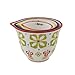 Creative Co-Op Floral Hand Stamped Stoneware Measuring Cups (Set of 4 Sizes/Designs)
