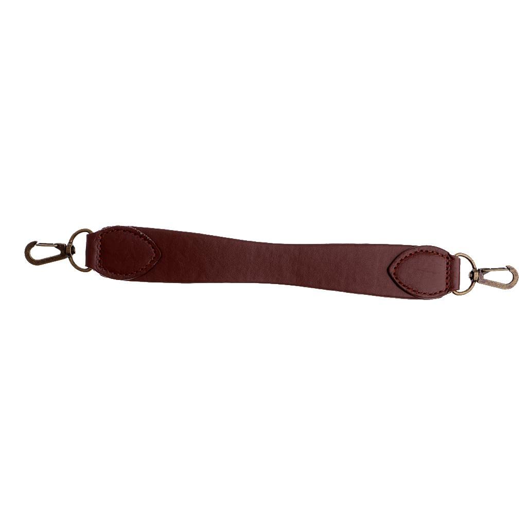 URJIX™ PU Leather Short Handbag Strap Replacement Purse Handle Holder 29cm Coffee-image-35