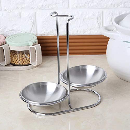 Baoblaze suporte para descanso de colher de aço inoxidável para economizar espaço – D