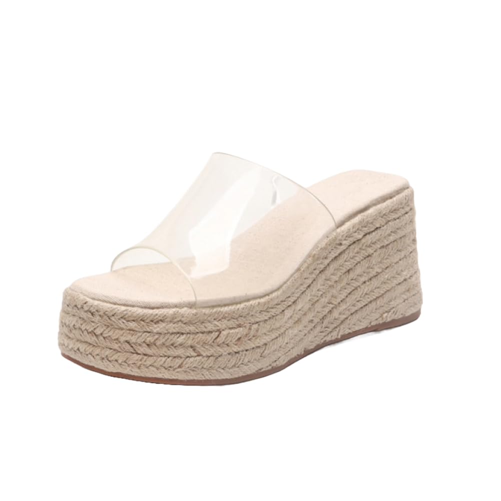 ErocalliPlatform Espadrilles for Women Wedge Sandals Open Toe Slip On Bohemia Beach Sandals