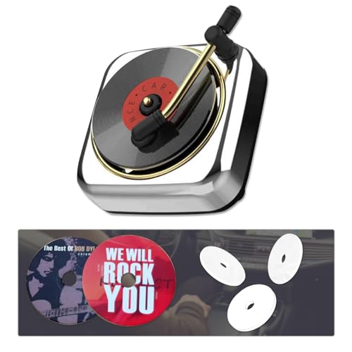 Image of Car Air Freshener Vent Clip, Retro CD Player Style Aroma Diffuser with Rotating Mechanism,Long-Lasting Scent for Car Interior Accessories, Elegant Scents for the Discriminating DriverI(Sliver)
