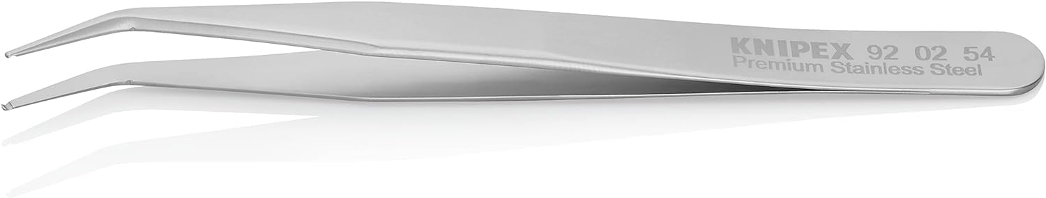 KNIPEX SMD-Präzisionspinzette Mattiert Glatt 115 mm, 92 02 54