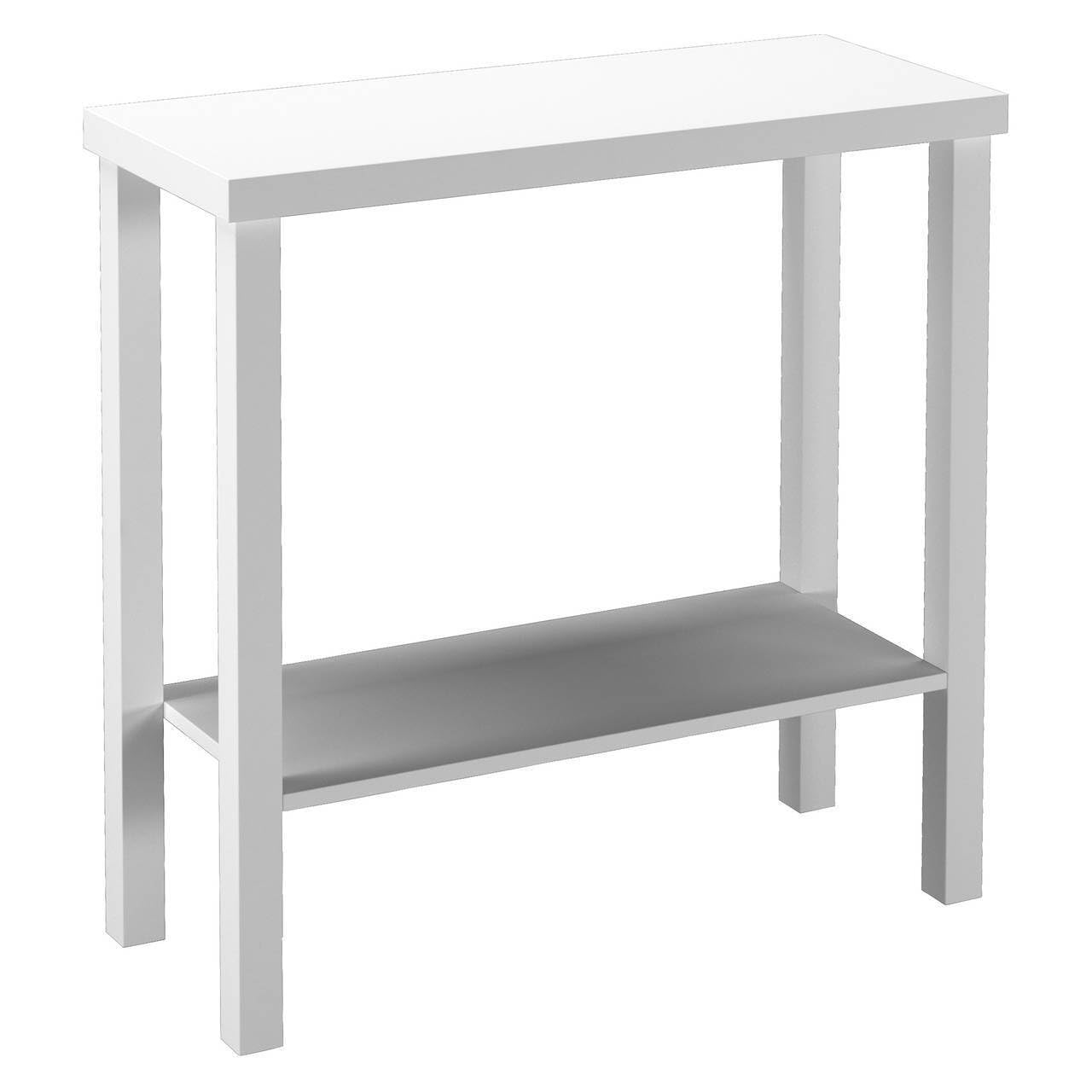 URBNLIVING 2-Tier Wooden Narrow Console Side Table, Entryway Hallway Furniture, Slim Storage & Display Table with Open Shelves, Sturdy Construction, Contemporary Finishes, Ideal for Home and Office
