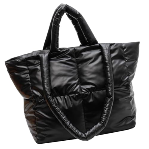 Grand messager fourre-tout tendance femme en toile noire pour les cours