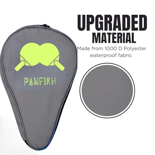 Image of Table Tennis Racket Bag with Zipper Closure, Waterproof Ping Pong Paddle Case Lightweight Racket Cover with Carrying Loop Handle, Durable Multi-Use Table Tennis Paddle Carry Bag - Grey