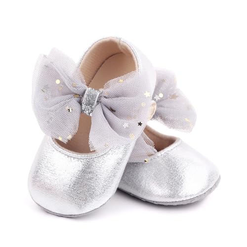 Newborn Baby Girls Dress Shoes Bowknot Soft Sole Mary Jane Moccasins Baptism Christening Crib Shoes Wedding Princess Flats4
