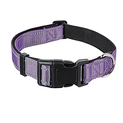 Heclia Reflective Dog Collar, Adjustable Neoprene Safety Collar with Quick