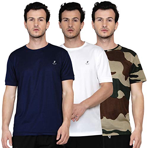 Image of Men's DRI FIT Sports Tshirt /SWEATPROOF /Anti Microbial /Extra Stretch /for Pickleball, Gym, Training, Badminton, Cricket, Tennis, Yoga, Golf (All Sports) All Colours & Sizes, Full & Half Sleeves